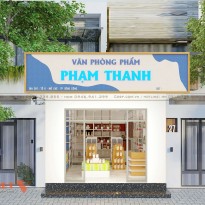 Phương án thiết kế shop văn phòng phẩm Phạm Thanh hiện đại